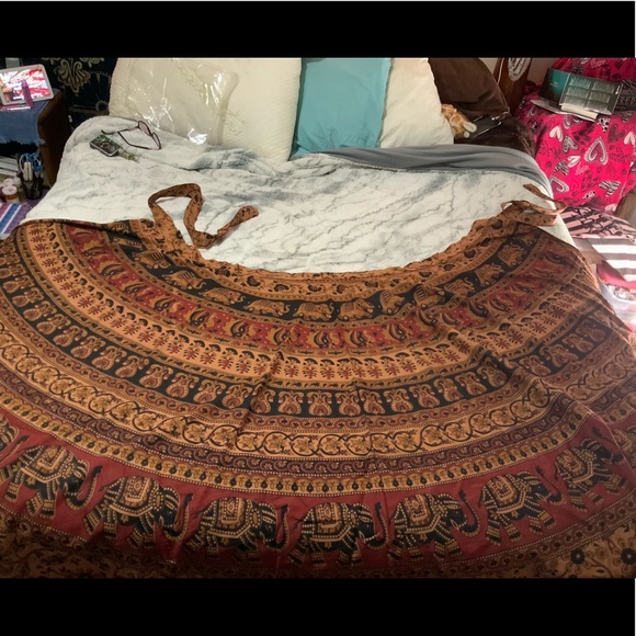 BOHO WRAP SKIRT~100% SOFT INDIA COTTON~HANDMADE - Picture 4 of 9